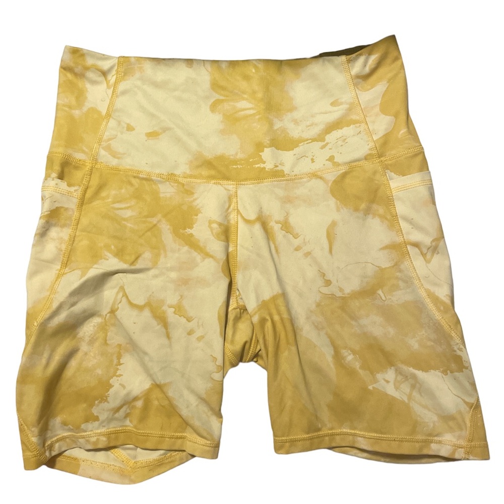 All In Motion Yellow Marble Biker Shorts XL